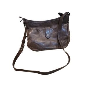 FRYE Melissa Button Distressed Leather Crossbody Purse Handbag Vintage EUC